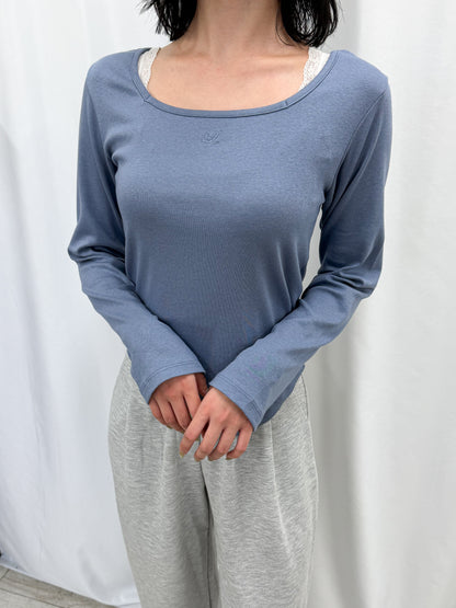ワンポイント刺繍ロンT
