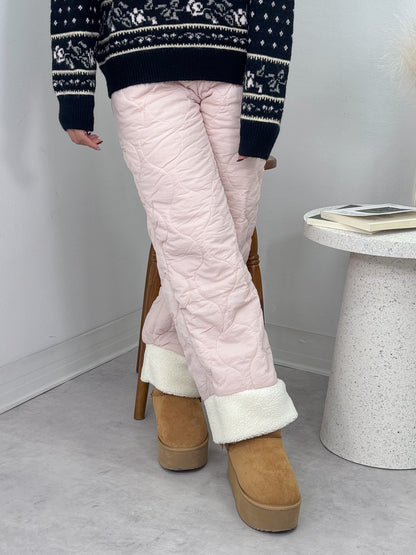 キルティングフリースパンツ