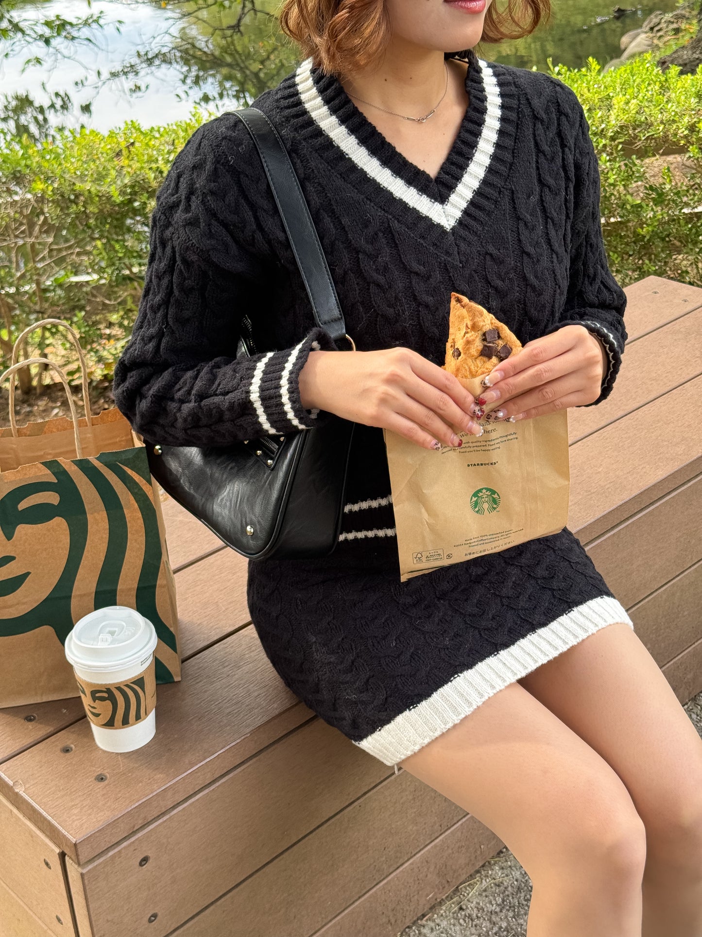 ライン入りニットセットアップ