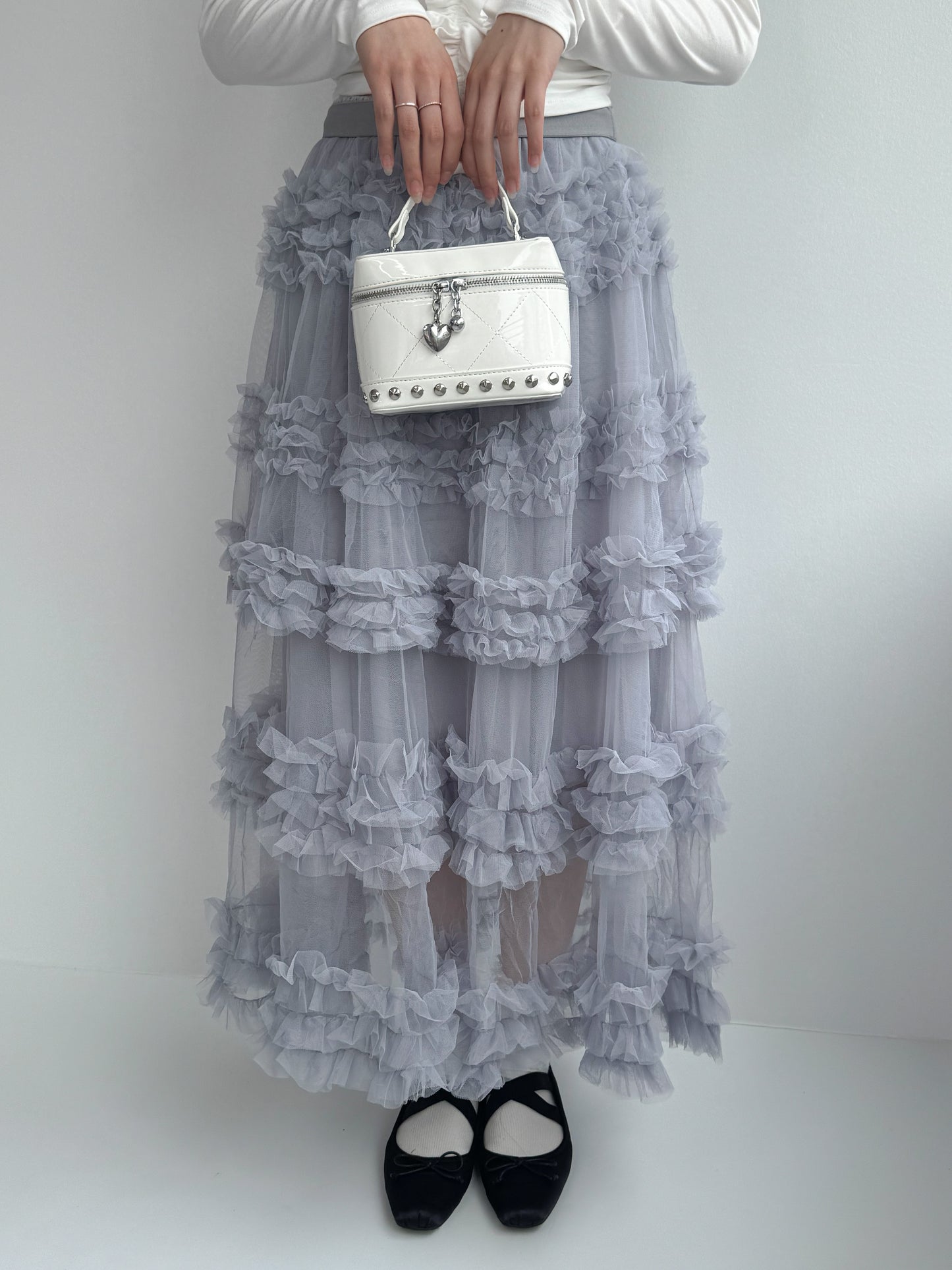 【Official限定価格】ボリュームチュールロングスカート