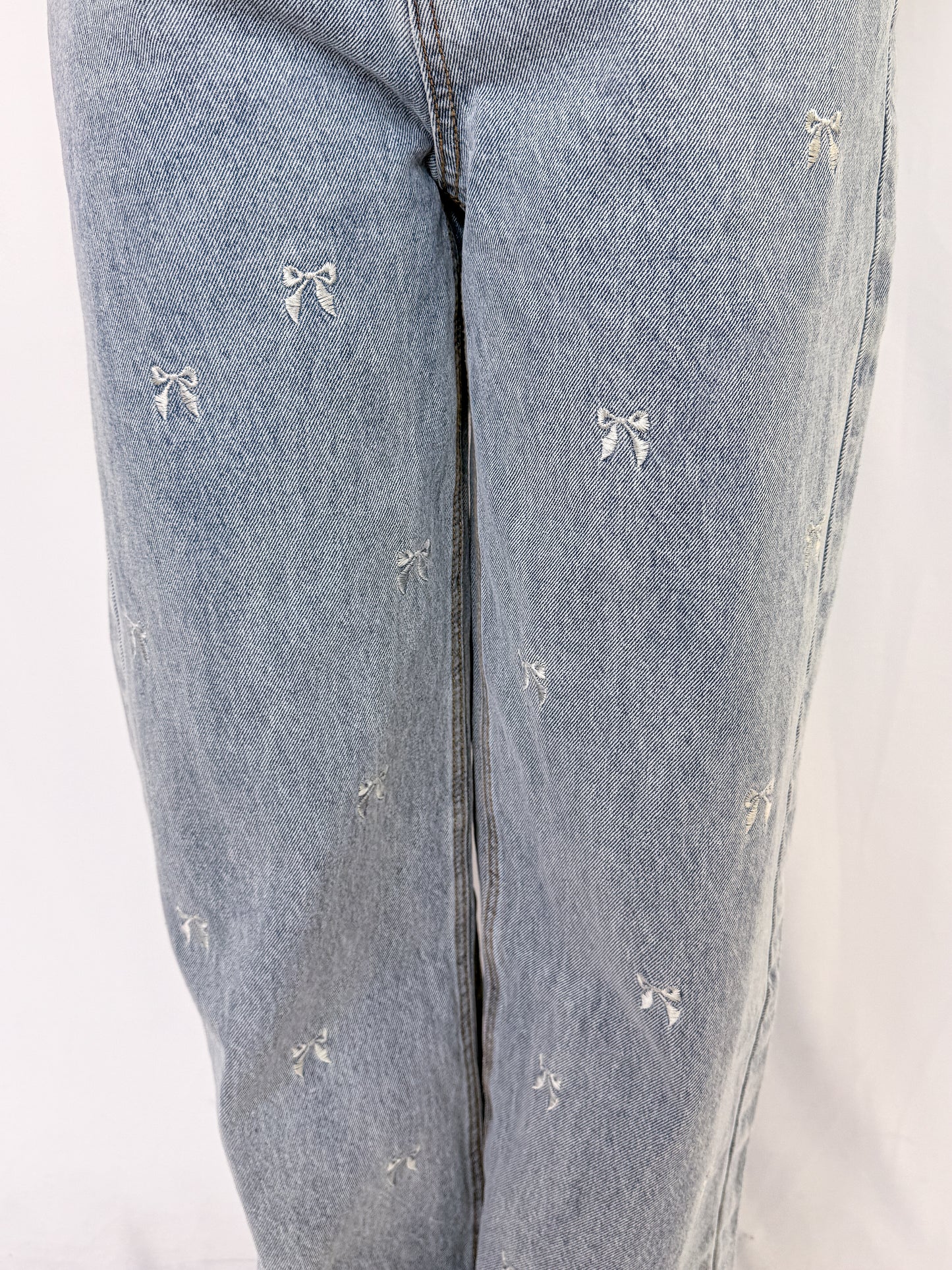 【Official限定価格】リボン刺繡デニムパンツ