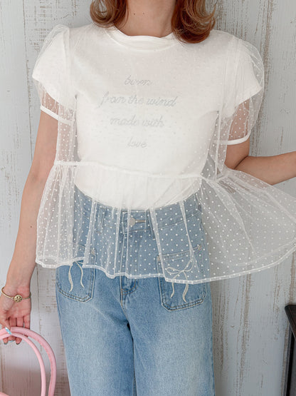 チュールTシャツ