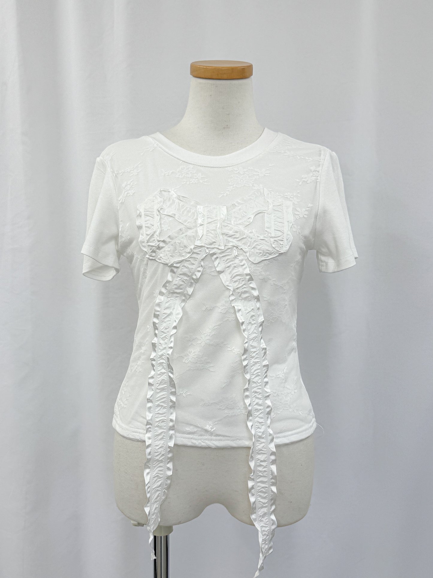 リボンレースTシャツ