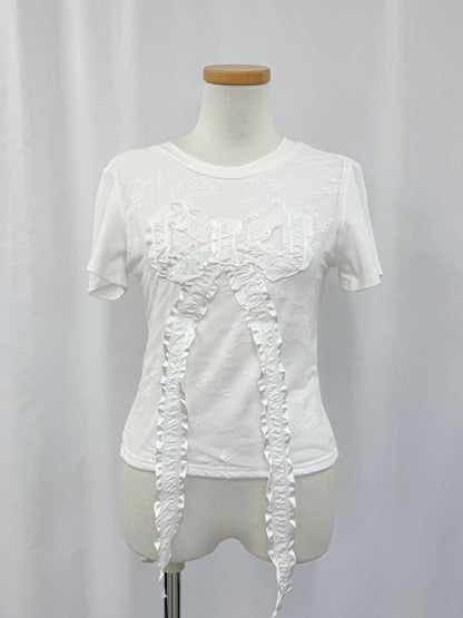 リボンレースTシャツ