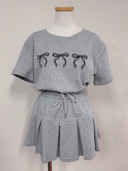 リボン刺繡スエットセットアップ