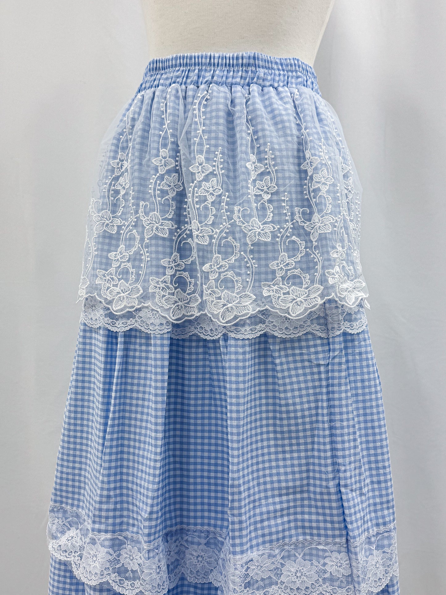 【Official限定】ギンガム×レースティアードスカート