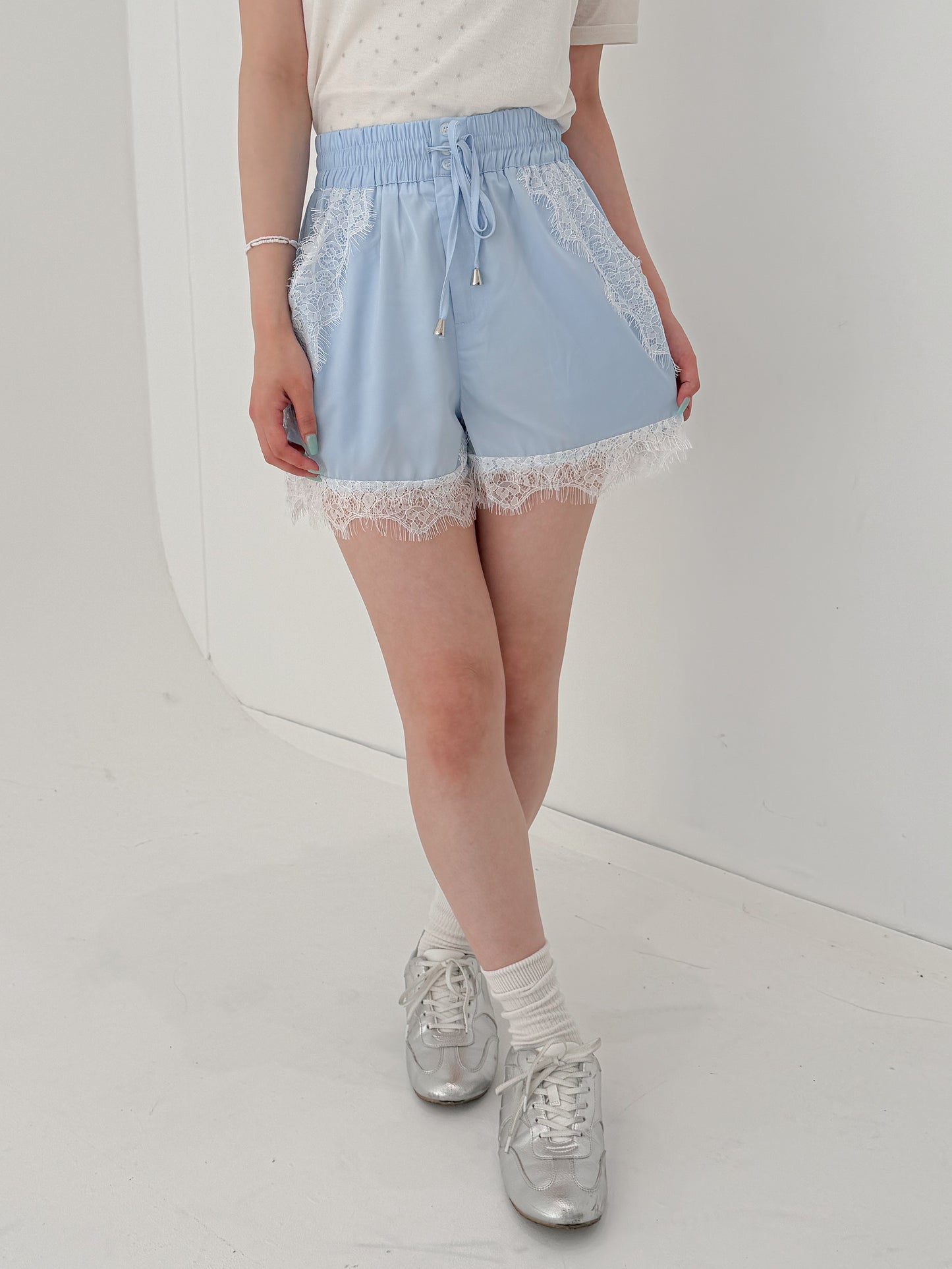 レースサテンショートパンツ