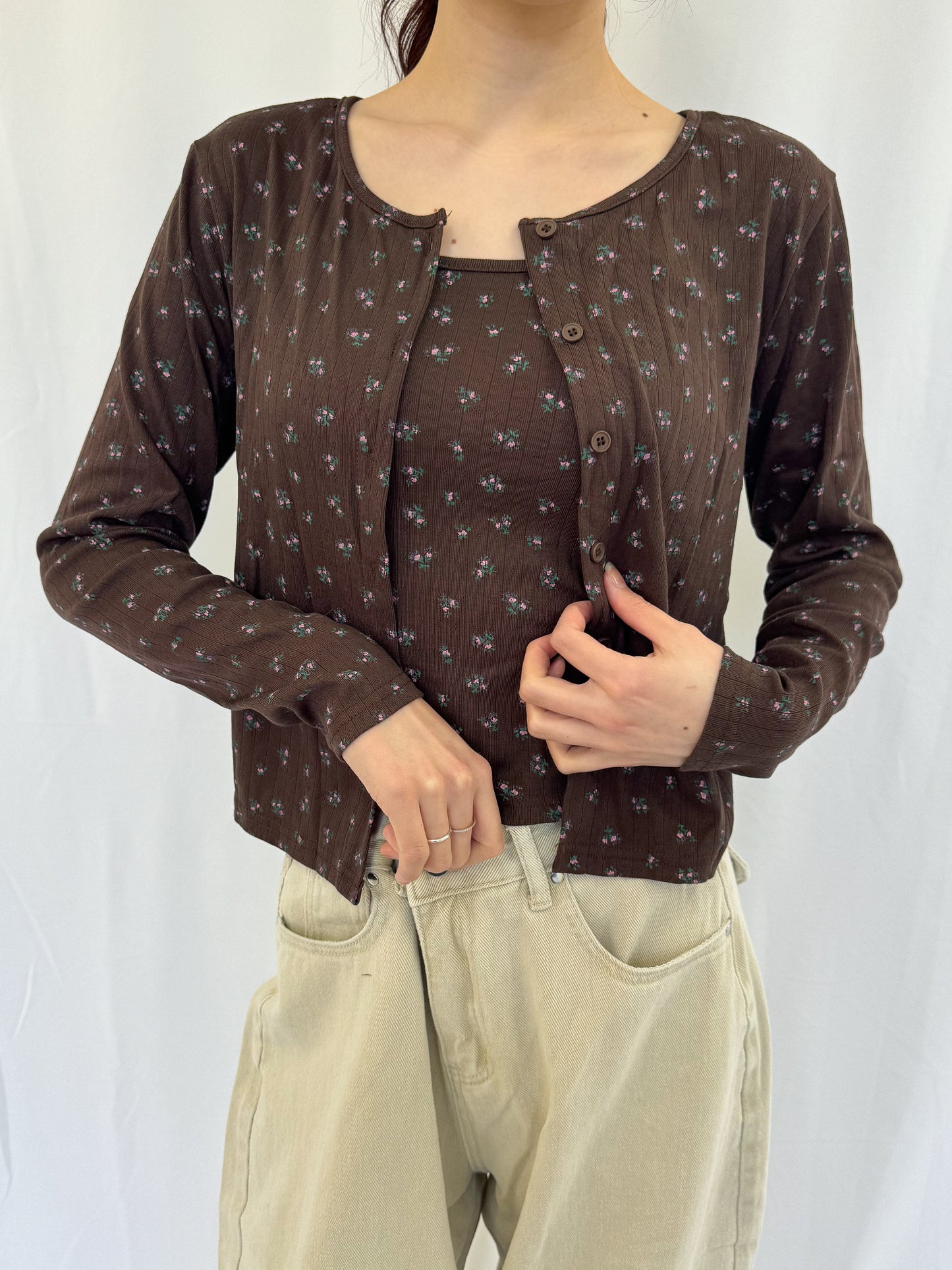 【Official限定】花柄アンサンブルカーディガン