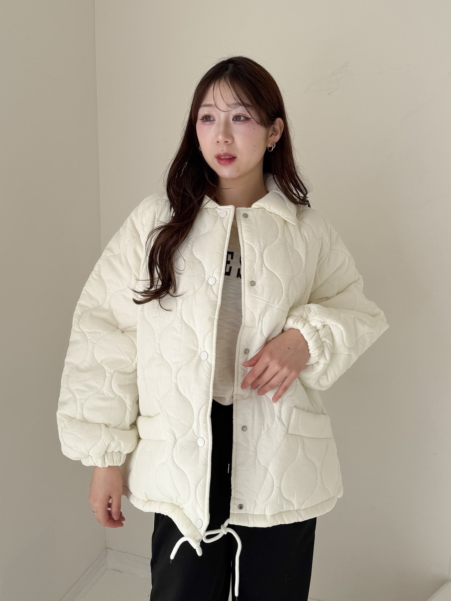 裏地ボア中綿ジャケット