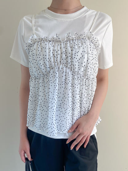 ドットキャミドッキングTシャツ
