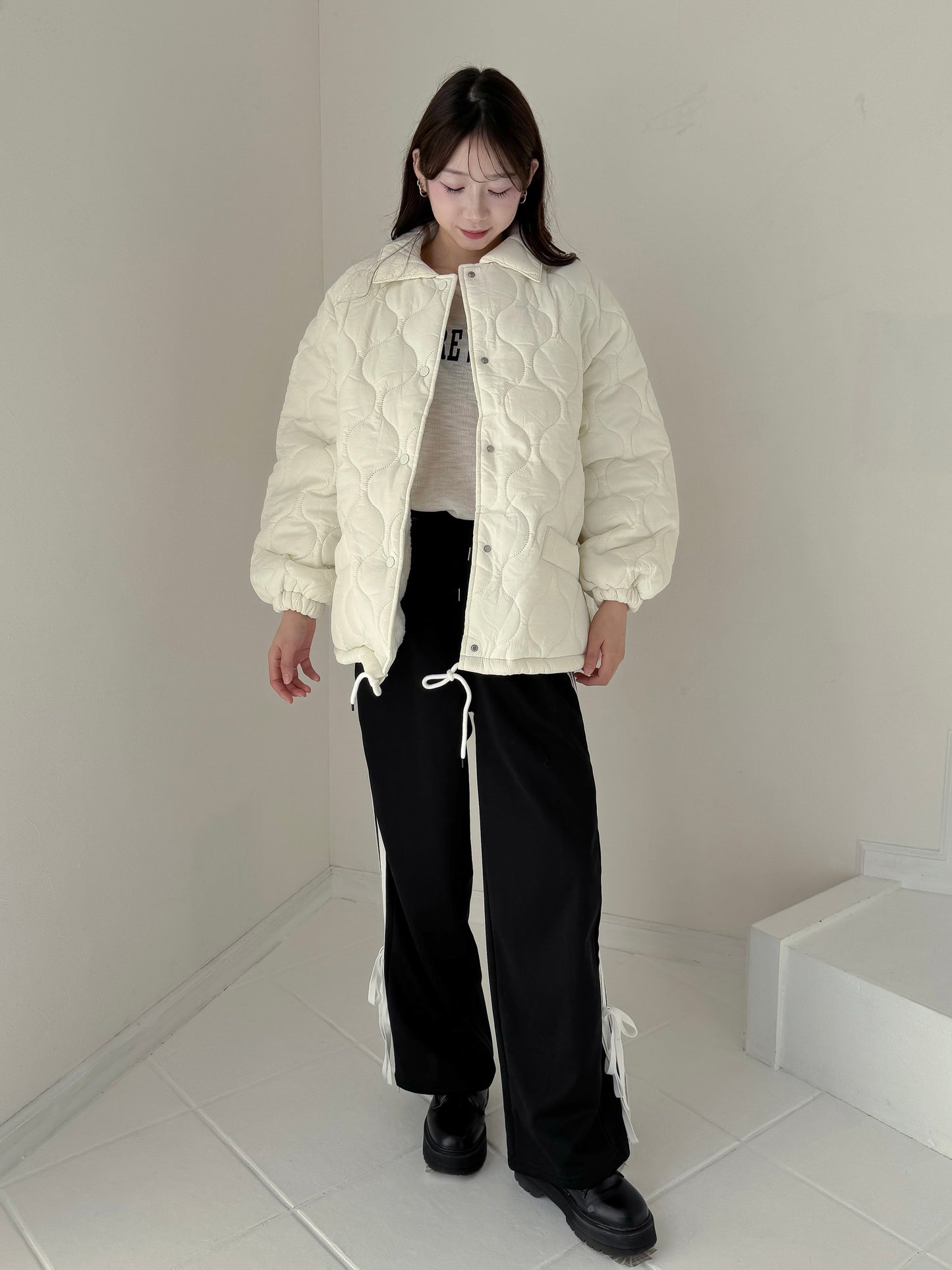 裏地ボア中綿ジャケット