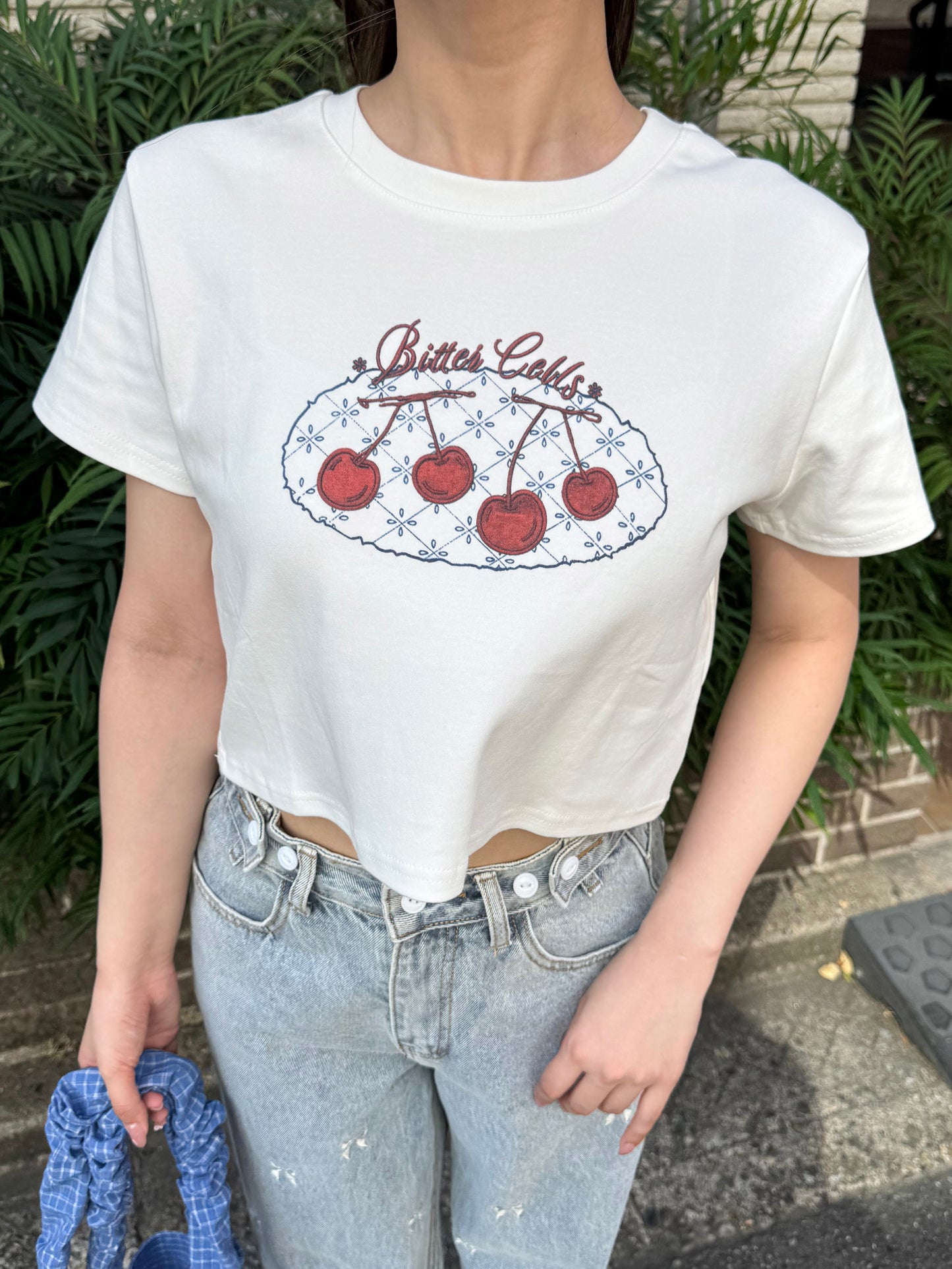 チェリークロップドTシャツ