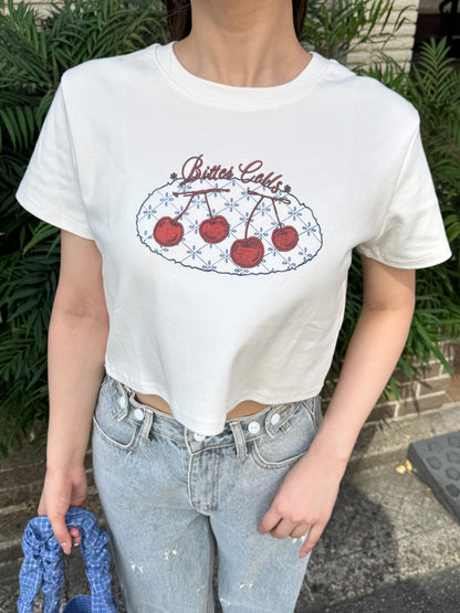 チェリークロップドTシャツ