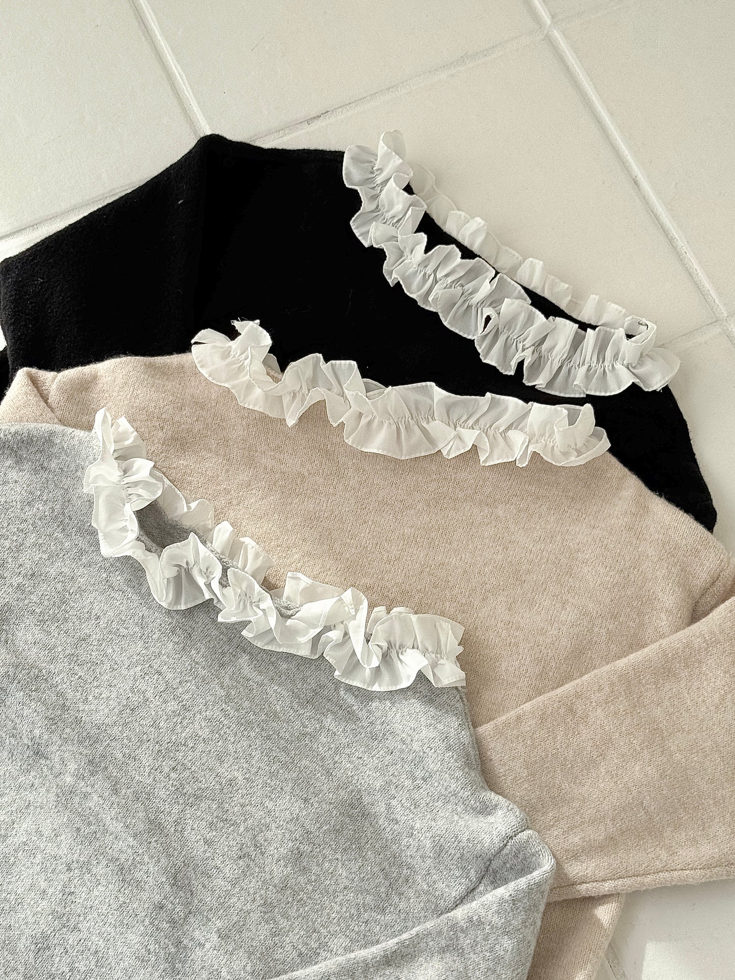 【Official限定価格】フリルニットミニワンピース