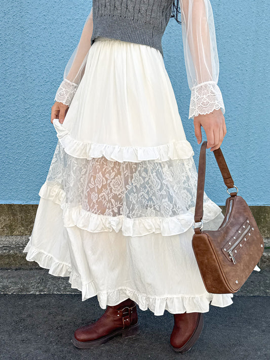 【Official限定】レースパッチワークスカート