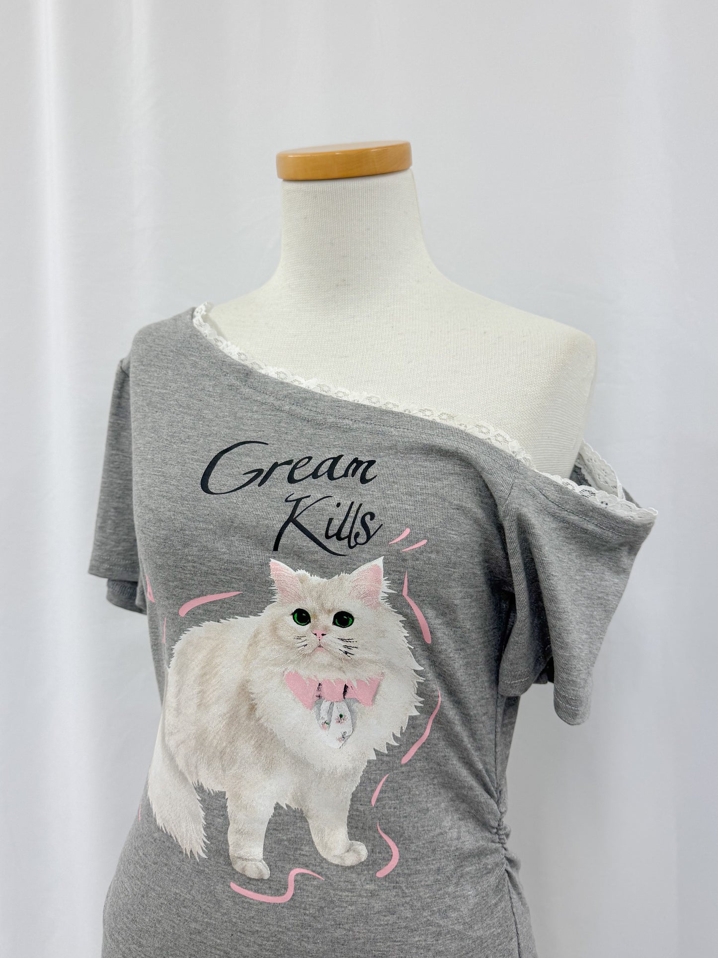 キャットプリントTシャツ