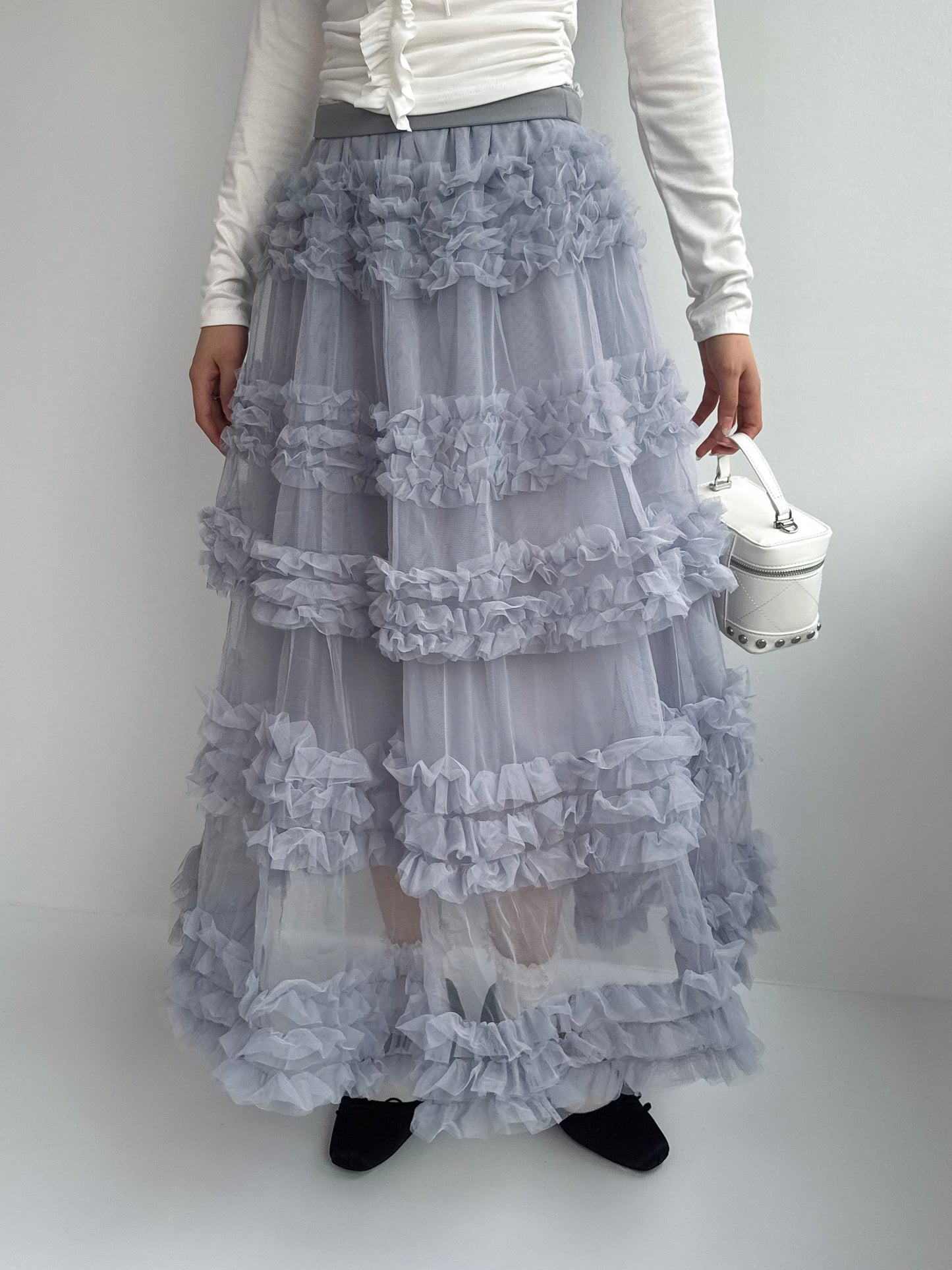 【Official限定価格】ボリュームチュールロングスカート