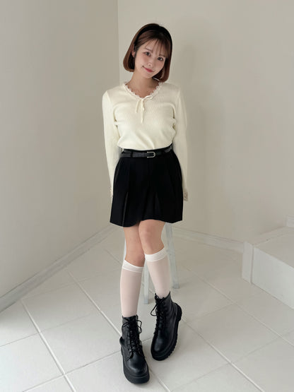 【Official限定価格】レースVネックニット