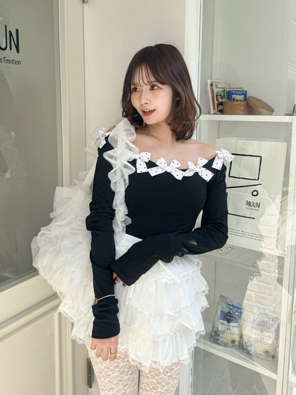 【Official限定価格】コットンティアードレーススカート