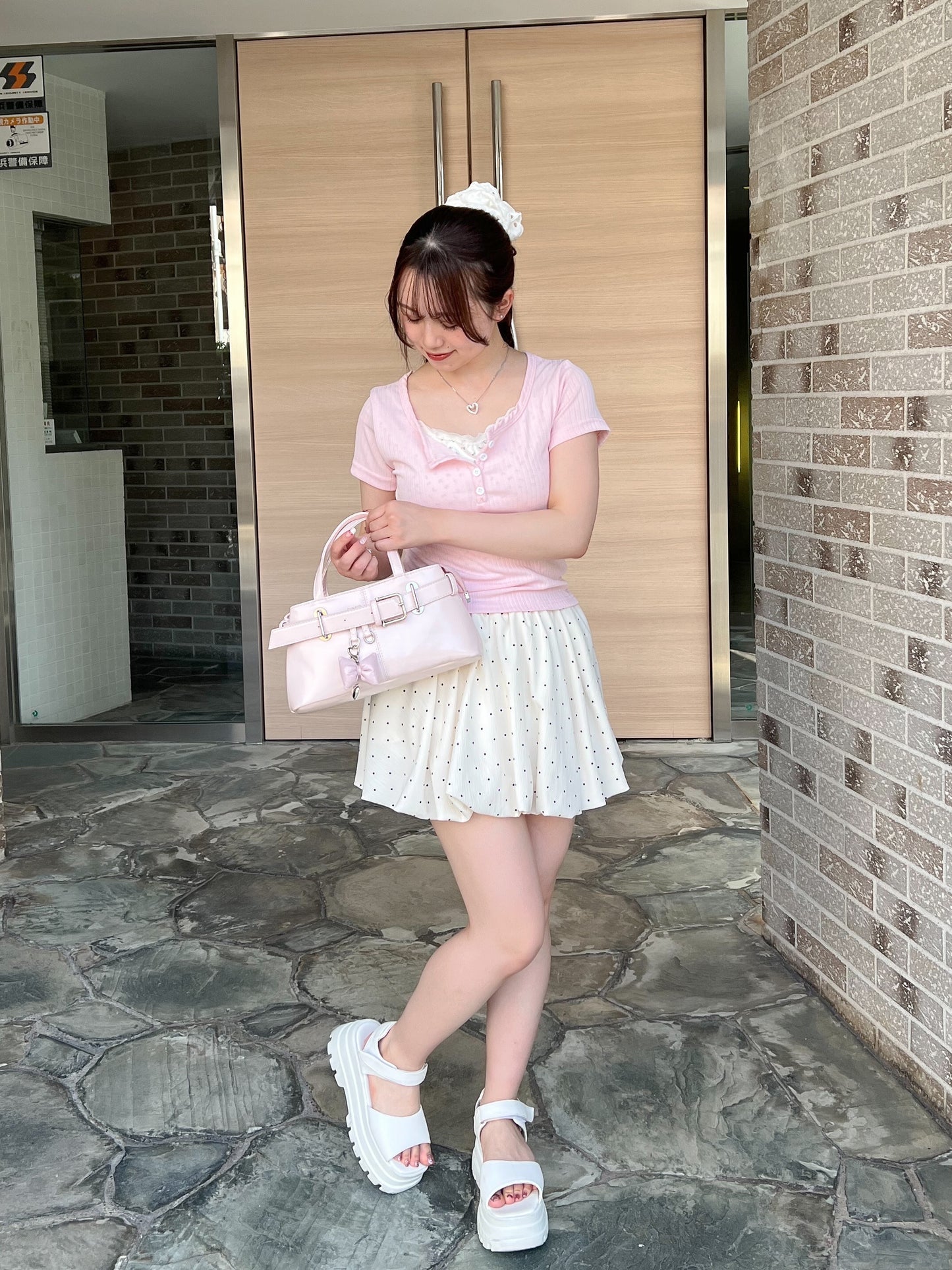 小花柄レイヤーTシャツ