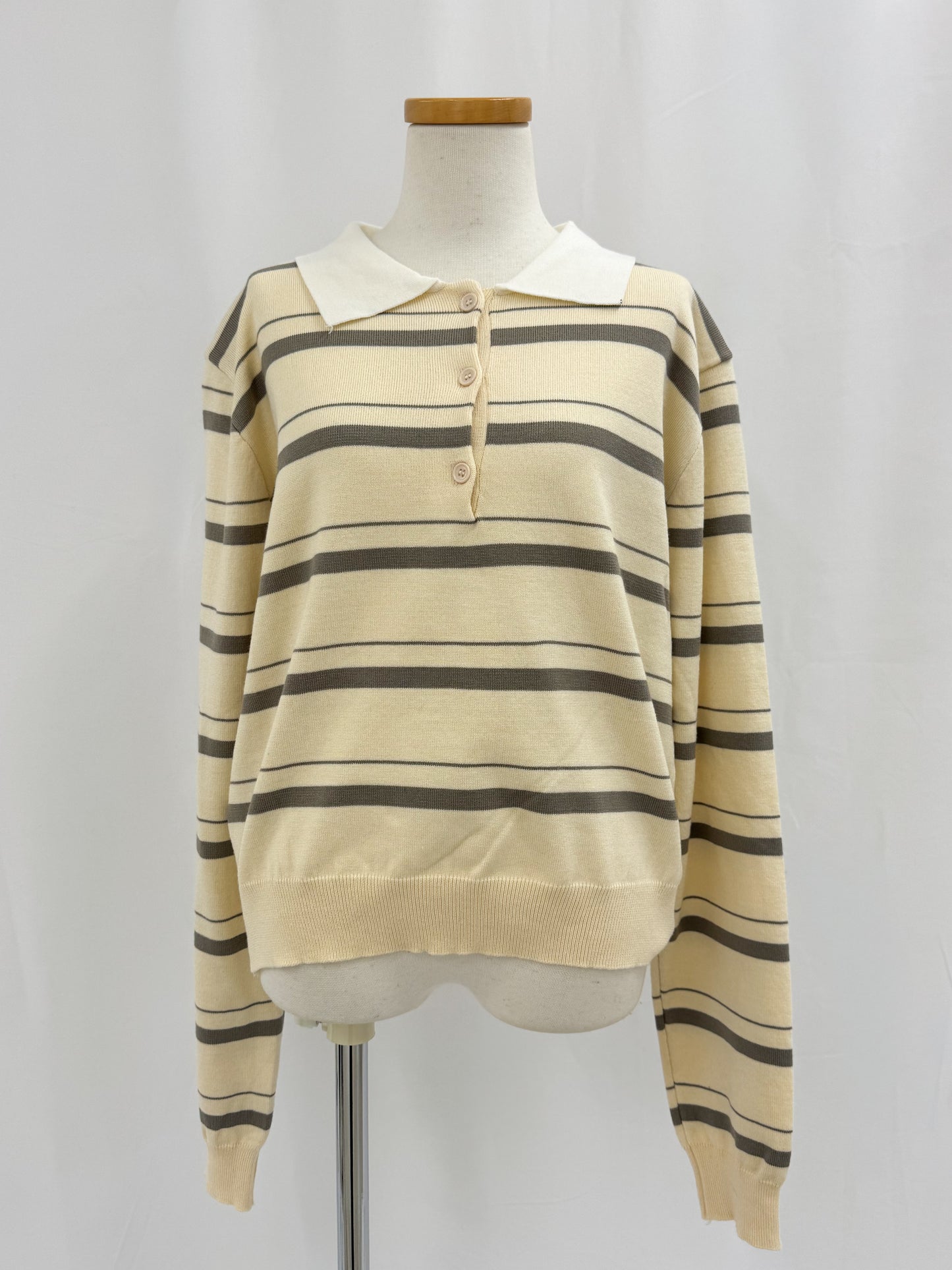 【Official限定価格】襟付きボーダーニットトップス