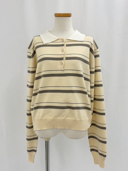 【Official限定価格】襟付きボーダーニットトップス