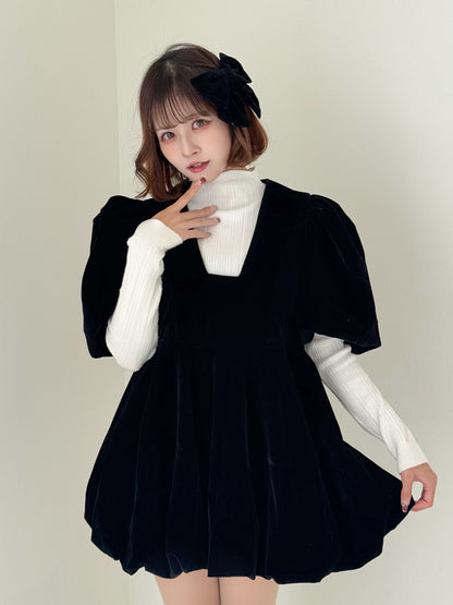 【Official限定】バルーンベロアワンピース