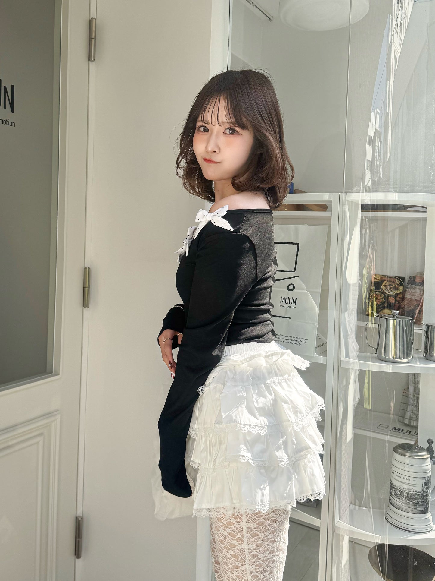 【Official限定価格】コットンティアードレーススカート