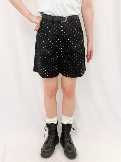 【Official限定価格】ベルト付きドットデニムハーフパンツ