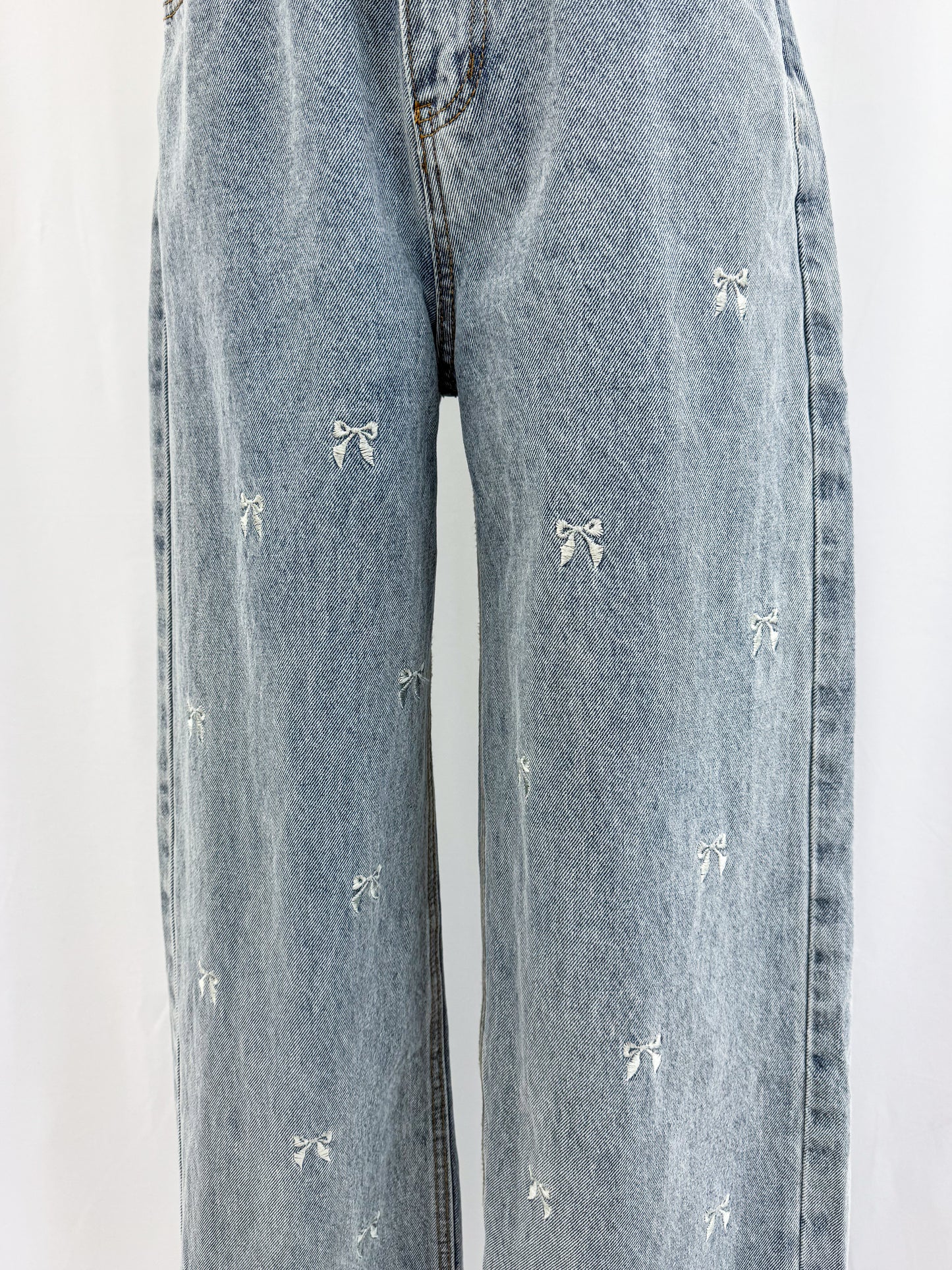 【Official限定価格】リボン刺繡デニムパンツ