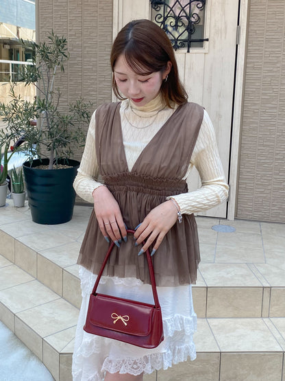 【Official限定価格】チュールペプラムビスチェ