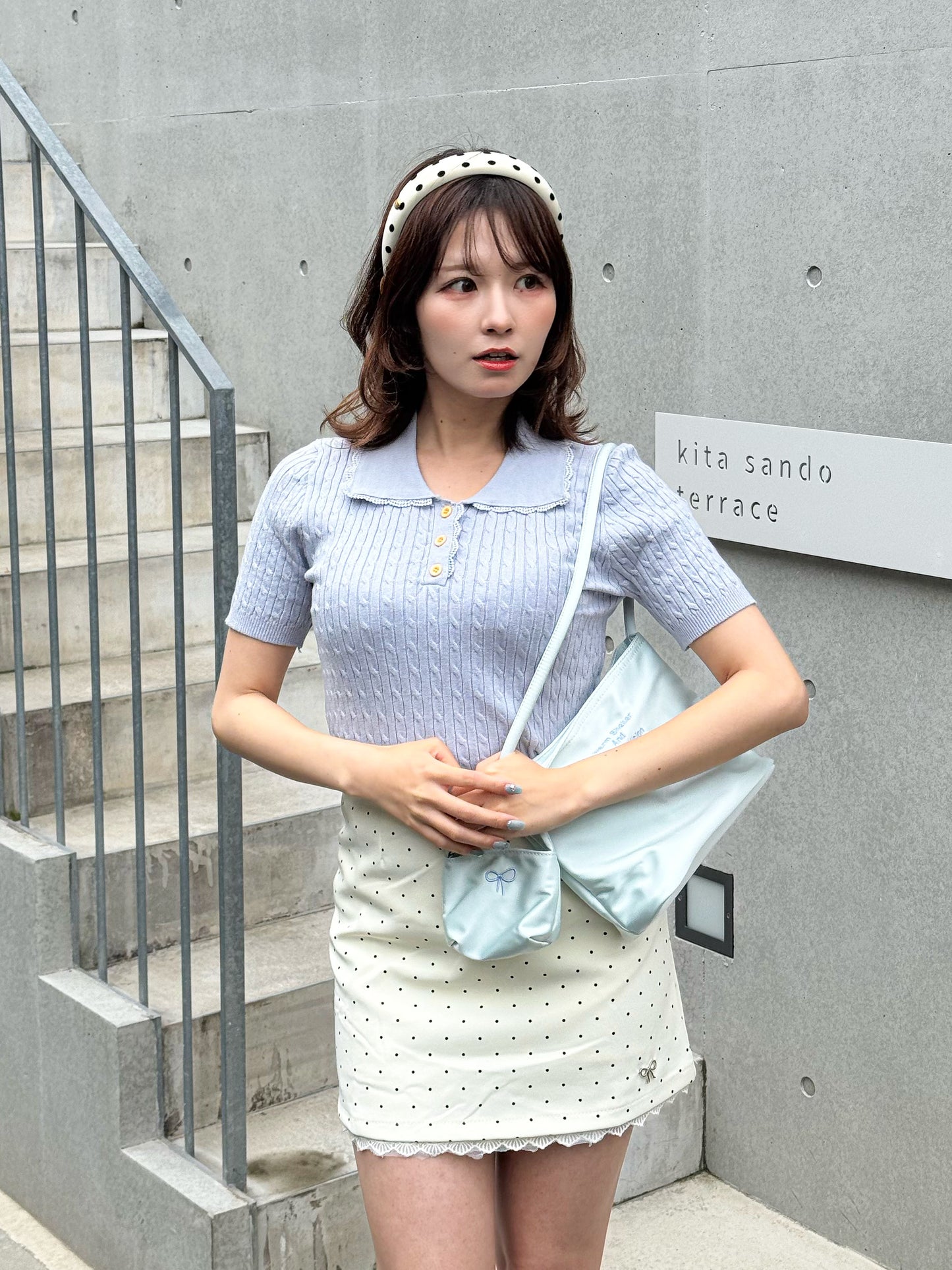 【Official限定価格】フリルリブニットポロ