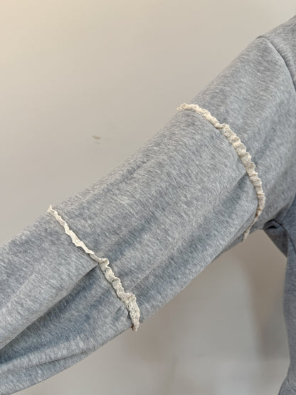 【Official限定価格】裏起毛フリルスエットパーカーワンピ