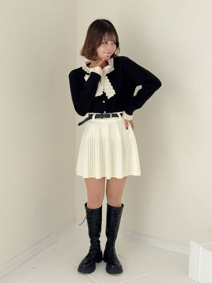 【Official限定価格】ボウタイハートボタンニット