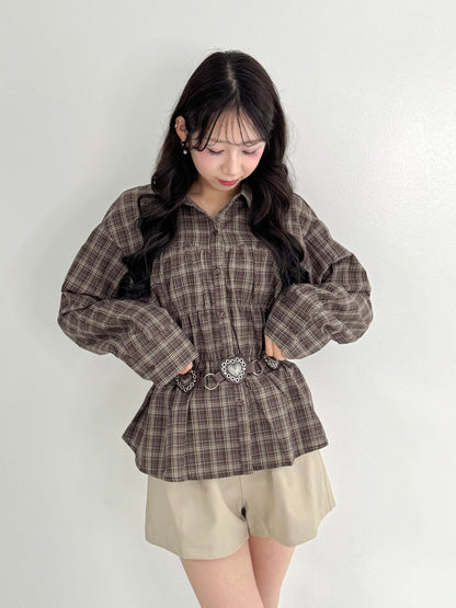 【Official限定】シャーリングチェックシャツ