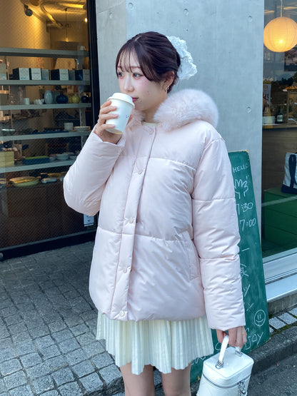 【Official限定価格】ファー付きショートパフブルゾン