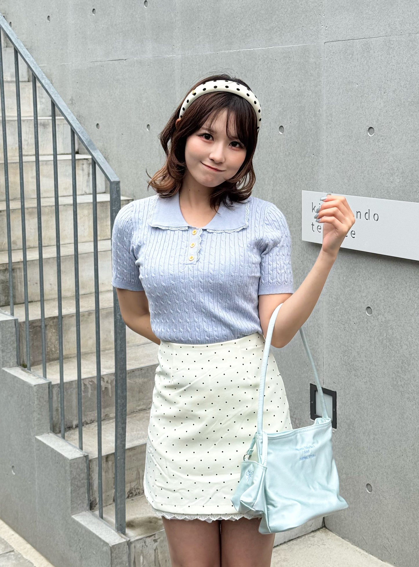 【Official限定価格】フリルリブニットポロ