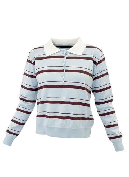 【Official限定価格】襟付きボーダーニットトップス