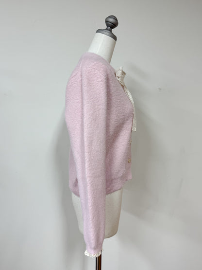 【Official限定価格】ボウタイハートボタンシャギーニット