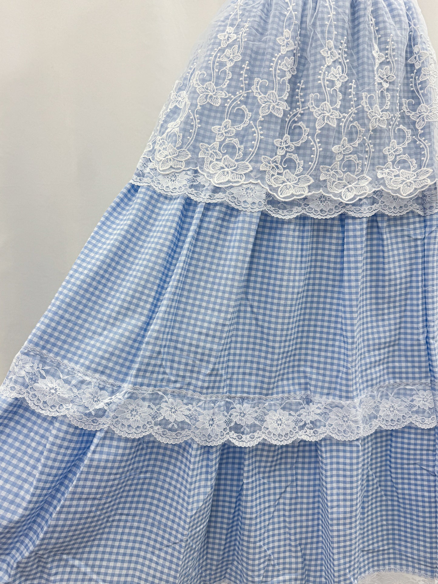 【Official限定】ギンガム×レースティアードスカート