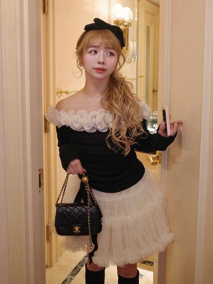 フレンチフリルトップス