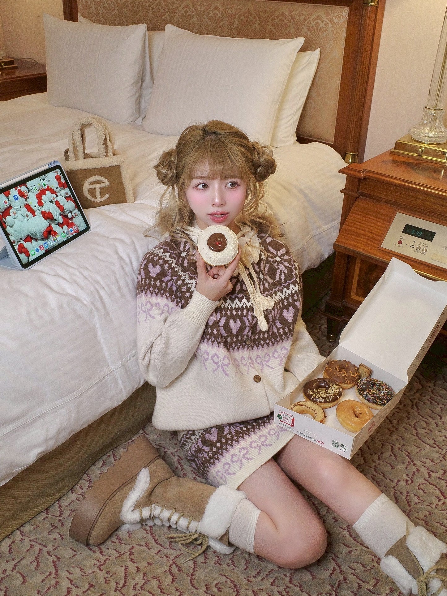 リボンノルディックニットセットアップ