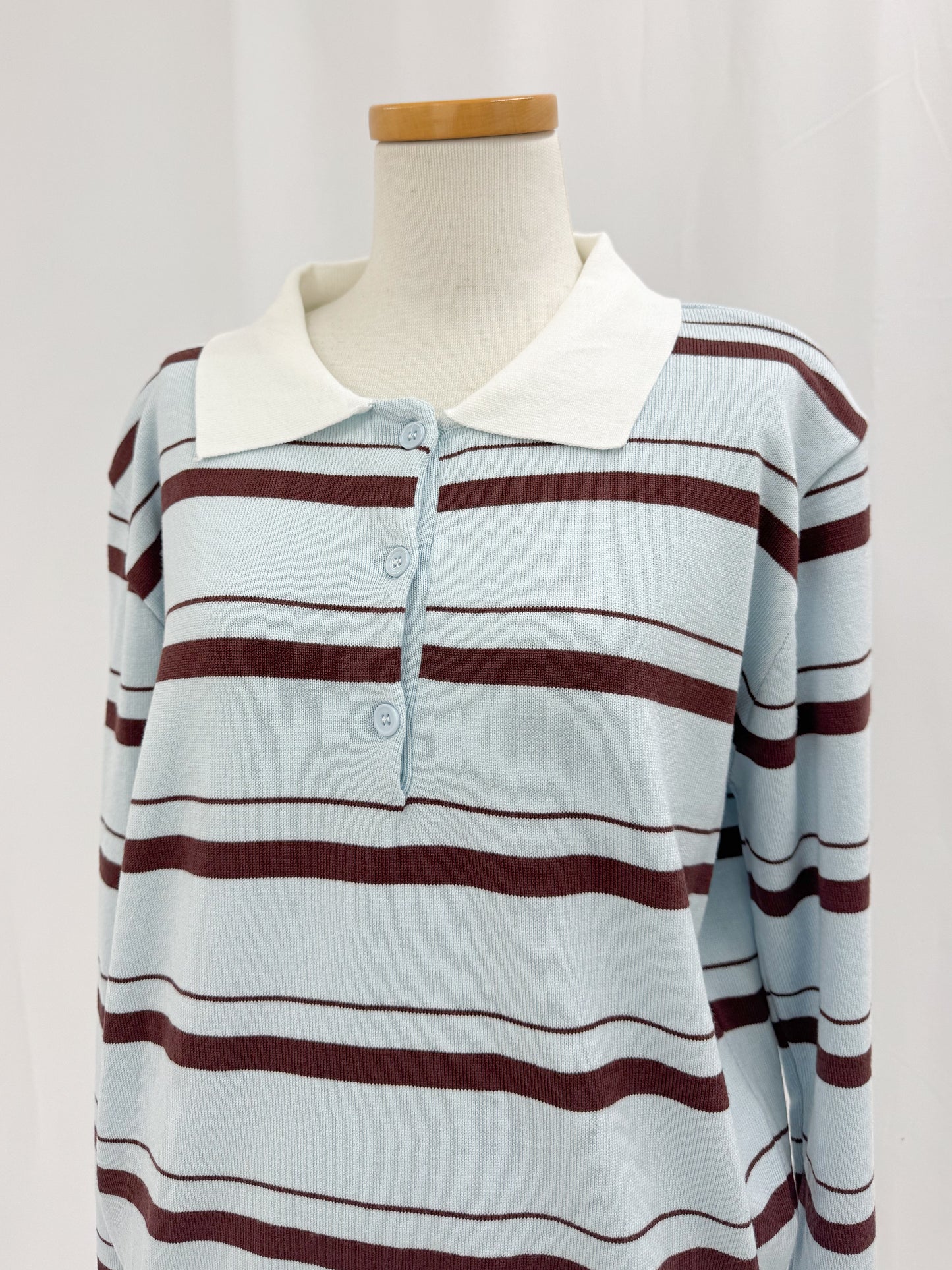 【Official限定価格】襟付きボーダーニットトップス