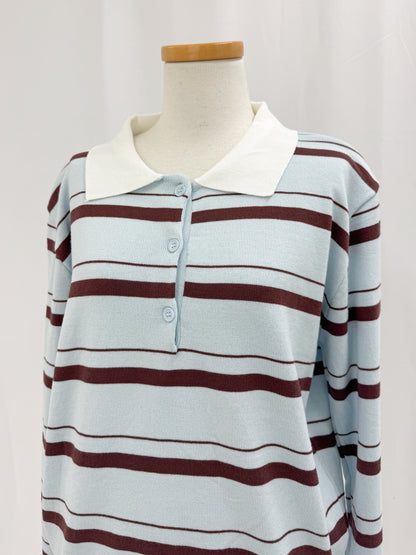 【Official限定価格】襟付きボーダーニットトップス