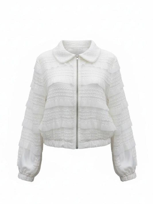 【Official限定価格】襟付きレースブルゾン