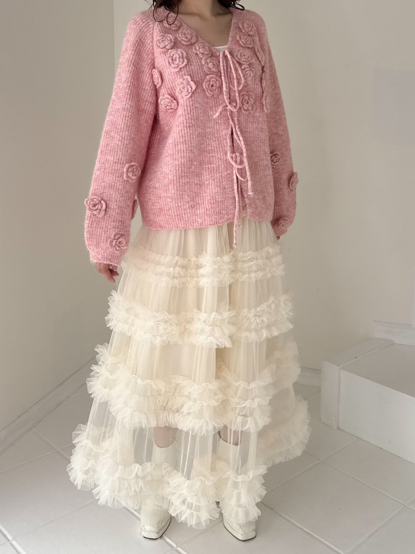 【Official限定価格】ボリュームチュールロングスカート