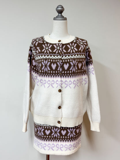 リボンノルディックニットセットアップ