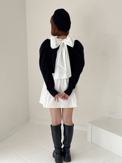 【Official限定価格】バックリボンパフスリーブチュニック