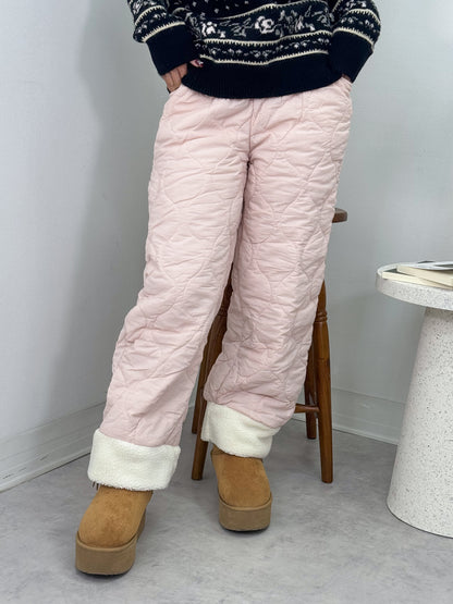 キルティングフリースパンツ