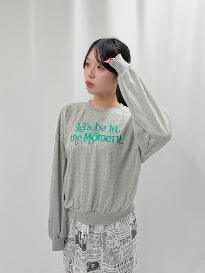 刺繡入りスエットシャツ